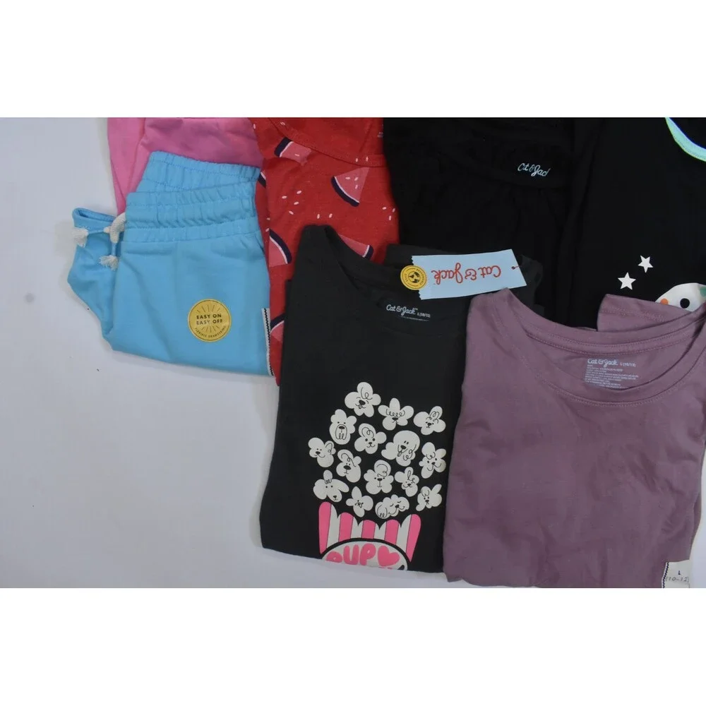Cat & Jack Buk Lot Of 12 Girls Size 10/12 Mixed Season Tops Bottoms Dresses